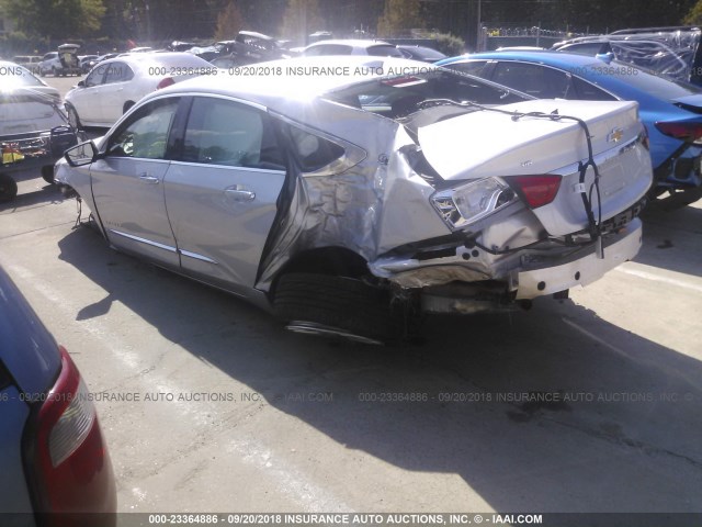 2G1125S35J9135283 - 2018 CHEVROLET IMPALA PREMIER SILVER photo 3