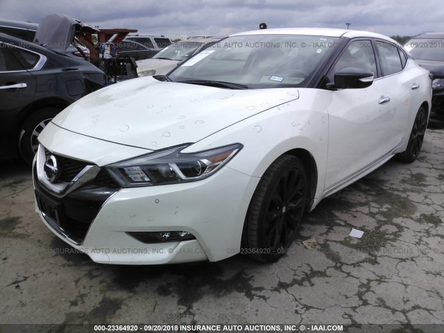 1N4AA6AP2HC441886 - 2017 NISSAN MAXIMA 3.5S/SV/SL/SR/PLAT WHITE photo 2