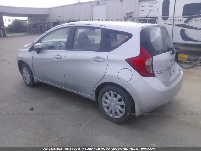 3N1CE2CP0FL368034 - 2015 NISSAN VERSA NOTE S/S PLUS/SV/SL/SR SILVER photo 3