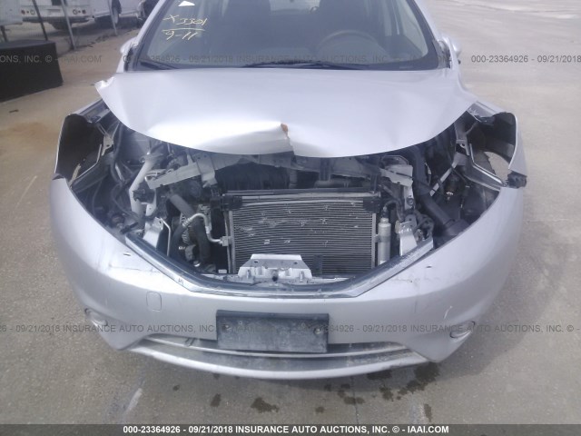 3N1CE2CP0FL368034 - 2015 NISSAN VERSA NOTE S/S PLUS/SV/SL/SR SILVER photo 6