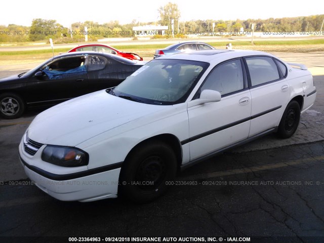 2G1WF52E149258708 - 2004 CHEVROLET IMPALA WHITE photo 2