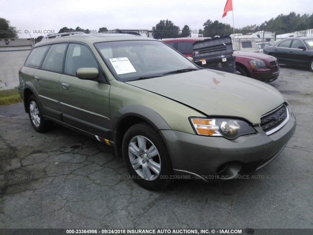 4S4BP62C857340635 - 2005 SUBARU LEGACY OUTBACK 2.5I LIMITED GREEN photo 1