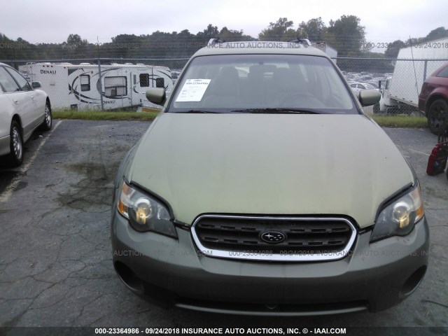 4S4BP62C857340635 - 2005 SUBARU LEGACY OUTBACK 2.5I LIMITED GREEN photo 6