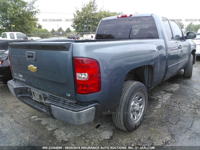 1GCRCREA6CZ275795 - 2012 CHEVROLET SILVERADO C1500  LS BLUE photo 4