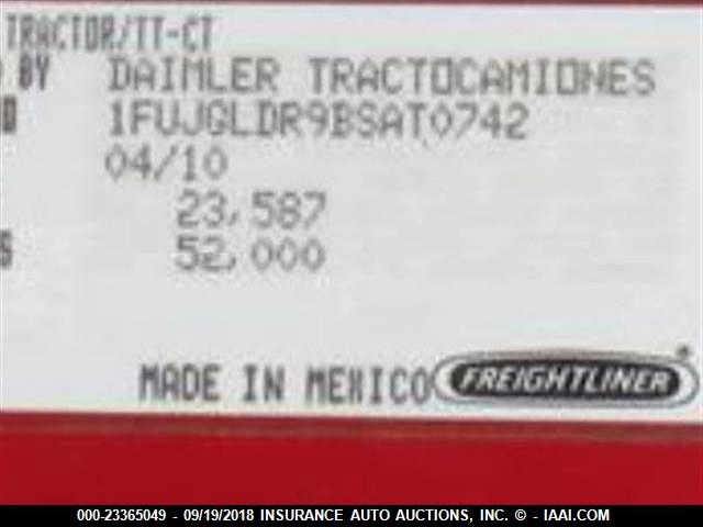 1FUJGLDR9BSAT0742 - 2011 FREIGHTLINER CASCADIA 125  Unknown photo 10