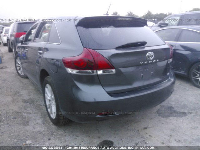 4T3ZA3BB2DU066345 - 2013 TOYOTA VENZA LE/XLE GRAY photo 3