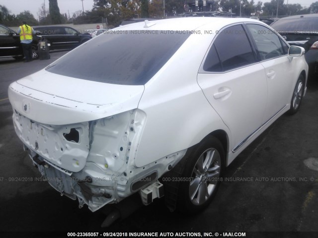 JTHBB1BA0A2020459 - 2010 LEXUS HS 250H WHITE photo 4