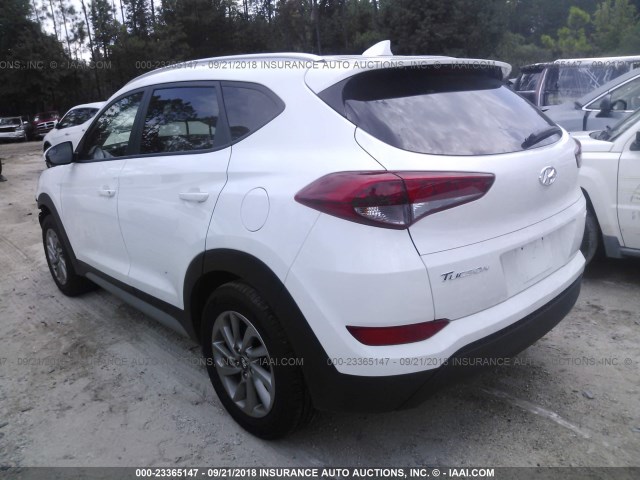 KM8J3CA47JU668964 - 2018 HYUNDAI TUCSON WHITE photo 3