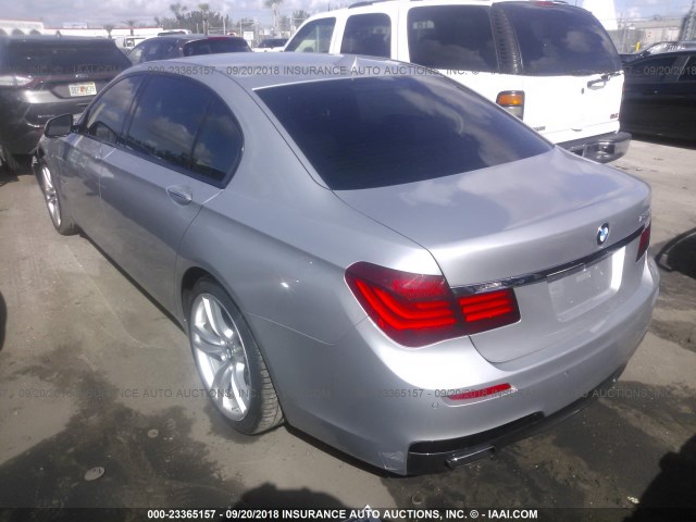 WBAYE8C52FD782147 - 2015 BMW 750 LI SILVER photo 3