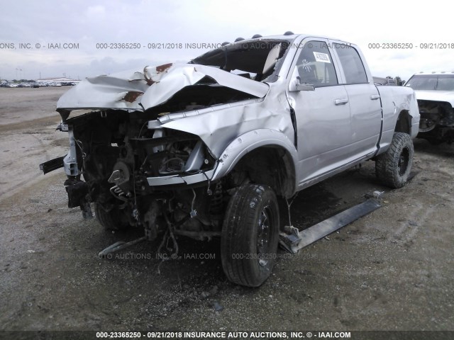 3C6UD5GL0CG189405 - 2012 DODGE RAM 2500 LONGHORN SILVER photo 2