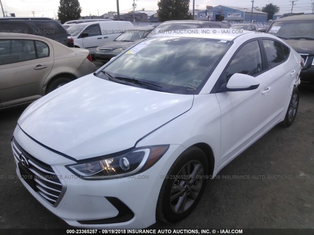 5NPD84LF5JH316578 - 2018 HYUNDAI ELANTRA SEL/VALUE/LIMITED WHITE photo 2