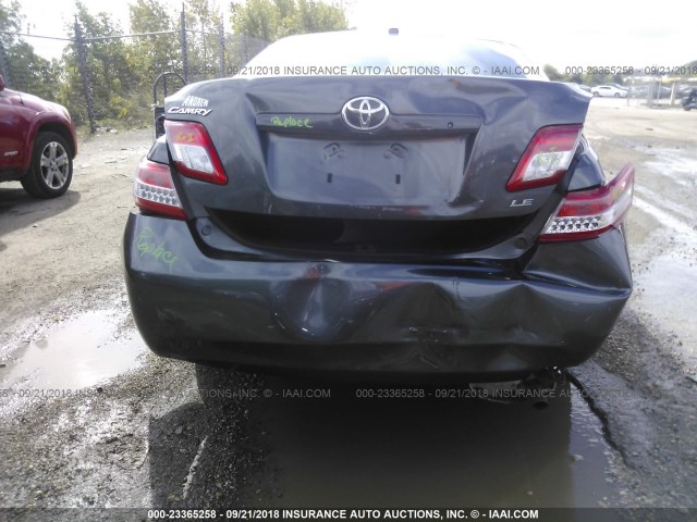 4T4BF3EK5AR044736 - 2010 TOYOTA CAMRY SE/LE/XLE GRAY photo 6