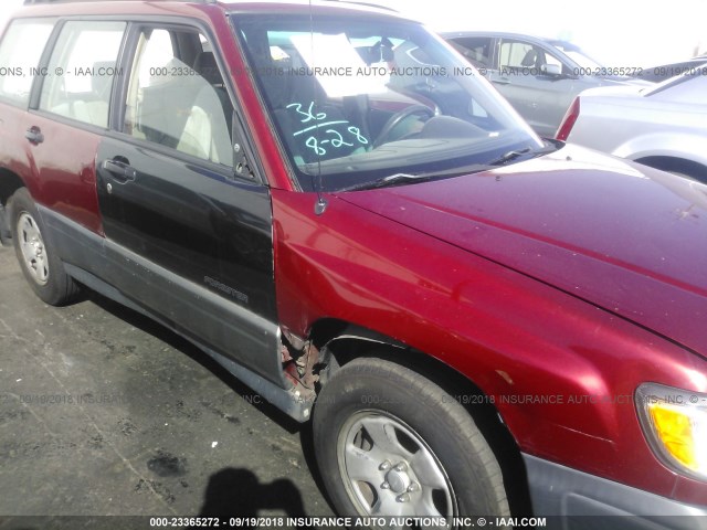 JF1SF6352XH742094 - 1999 SUBARU FORESTER L RED photo 6