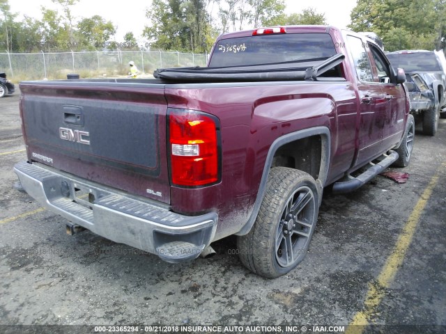 1GTV2UEC7FZ217284 - 2015 GMC SIERRA K1500 SLE BURGUNDY photo 4