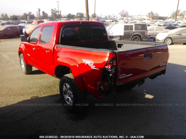 5TEJU62N27Z446200 - 2007 TOYOTA TACOMA DOUBLE CAB PRERUNNER RED photo 3