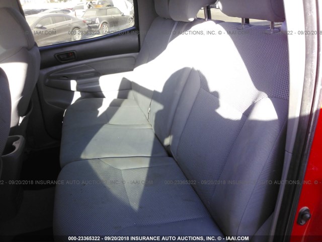 5TEJU62N27Z446200 - 2007 TOYOTA TACOMA DOUBLE CAB PRERUNNER RED photo 8