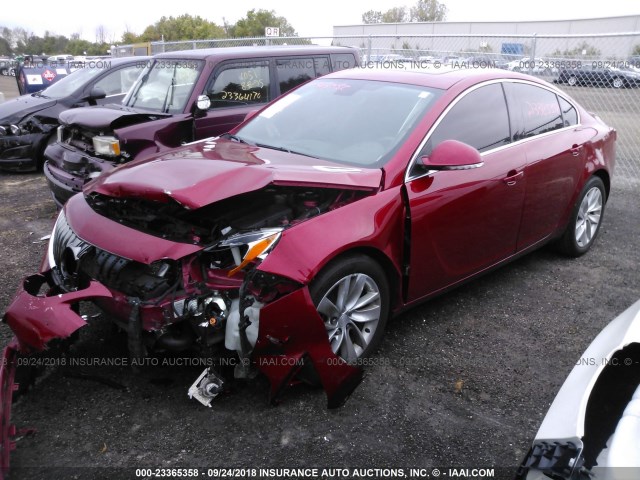 2G4GK5EX5F9243664 - 2015 BUICK REGAL 栗色 照片 2