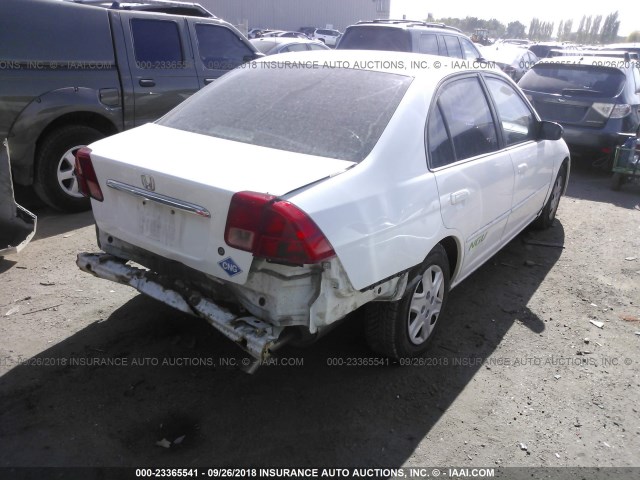 1HGEN26502L000041 - 2002 HONDA CIVIC GX WHITE photo 4