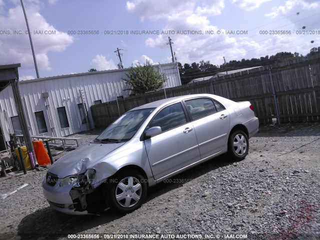 JTDBR32EX60092770 - 2006 TOYOTA COROLLA CE/LE SILVER photo 2