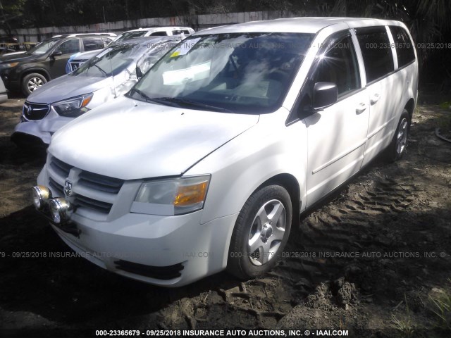 1D8HN44E99B515857 - 2009 DODGE GRAND CARAVAN SE WHITE photo 2