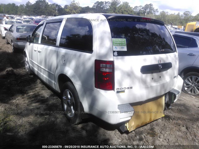 1D8HN44E99B515857 - 2009 DODGE GRAND CARAVAN SE WHITE photo 3