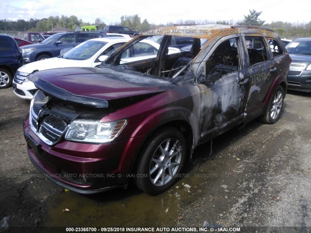 3D4PG3FG5BT522082 - 2011 DODGE JOURNEY CREW MAROON photo 2