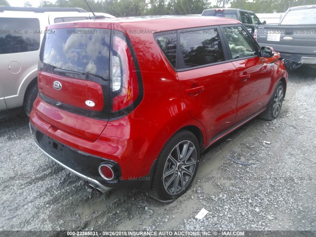 KNDJX3AA5J7574515 - 2018 KIA SOUL ! RED photo 4