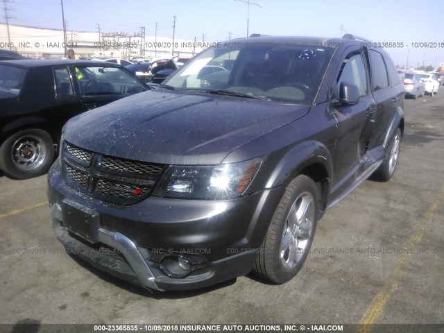 3C4PDCGG8HT566512 - 2017 DODGE JOURNEY CROSSROAD GRAY photo 2