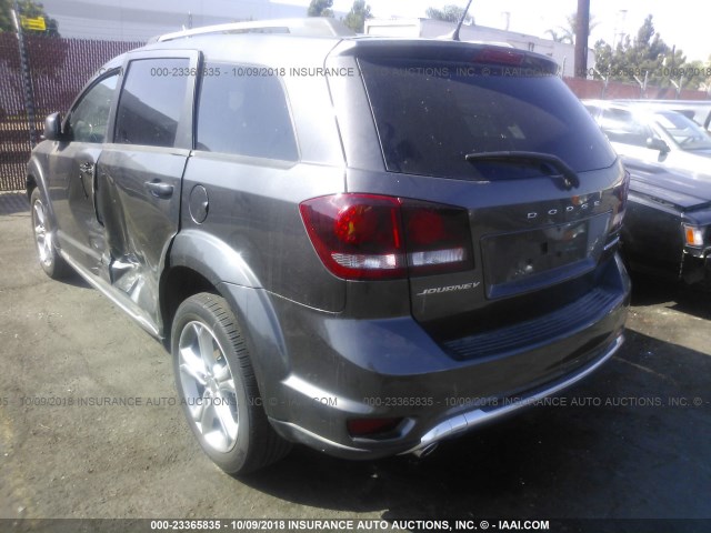 3C4PDCGG8HT566512 - 2017 DODGE JOURNEY CROSSROAD GRAY photo 3