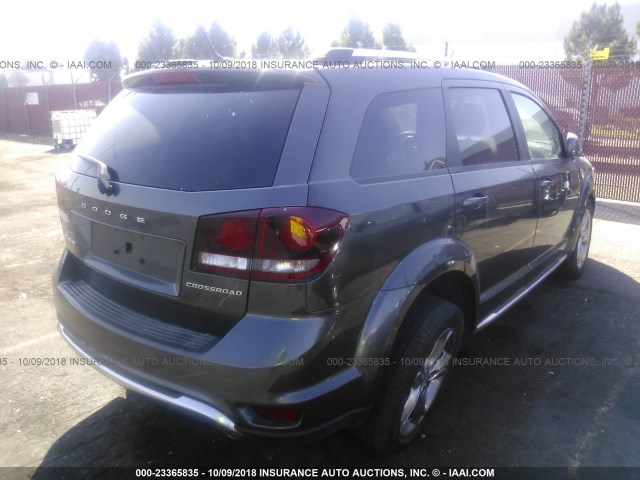 3C4PDCGG8HT566512 - 2017 DODGE JOURNEY CROSSROAD GRAY photo 4