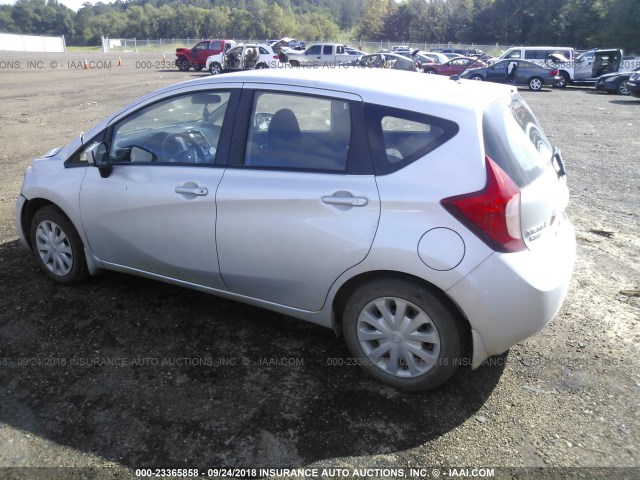3N1CE2CP3FL411703 - 2015 NISSAN VERSA NOTE S/S PLUS/SV/SL/SR SILVER photo 3