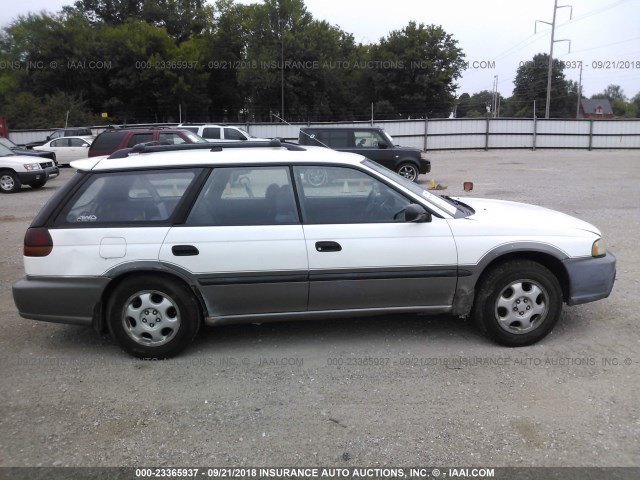 4S3BG6851T7978641 - 1996 SUBARU LEGACY OUTBACK WHITE photo 6