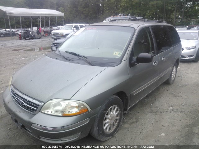 2FMZA5248YBA30399 - 2000 FORD WINDSTAR SE GREEN photo 2