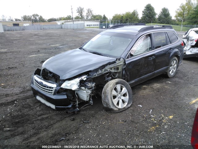 4S4BRBKC1B3436368 - 2011 SUBARU OUTBACK 2.5I LIMITED GRAY photo 2