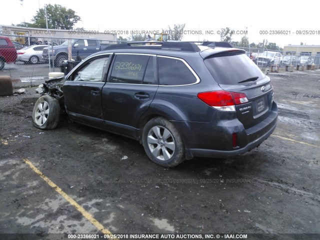 4S4BRBKC1B3436368 - 2011 SUBARU OUTBACK 2.5I LIMITED GRAY photo 3