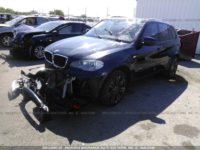 5UXZV4C5XD0B12254 - 2013 BMW X5 XDRIVE35I Tünd mavi foto 2