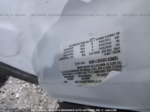 1GMDX13EX4D114558 - 2004 PONTIAC MONTANA LUXURY WHITE photo 9