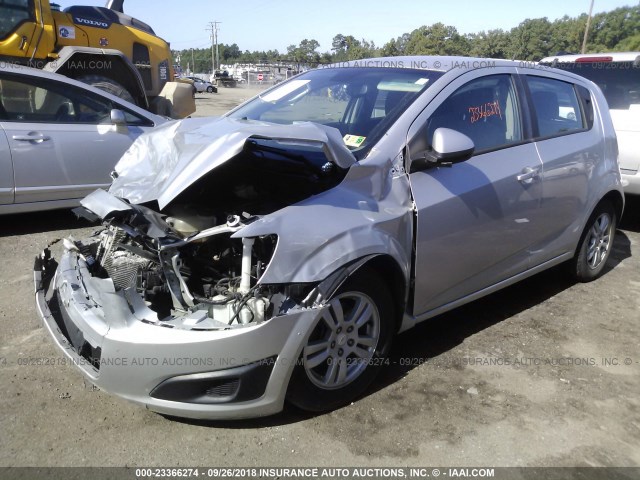 1G1JA6SH2C4131945 - 2012 CHEVROLET SONIC LS SILVER photo 2