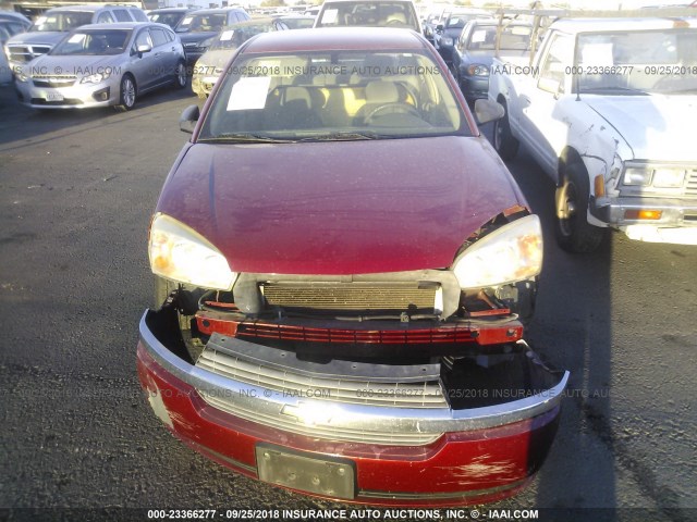 1G1ZT52855F310088 - 2005 CHEVROLET MALIBU LS ბურგუნდია ფოტო 6