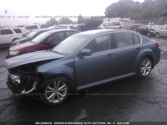 4S3BMBB68D3049087 - 2013 SUBARU LEGACY 2.5I PREMIUM BLUE photo 2