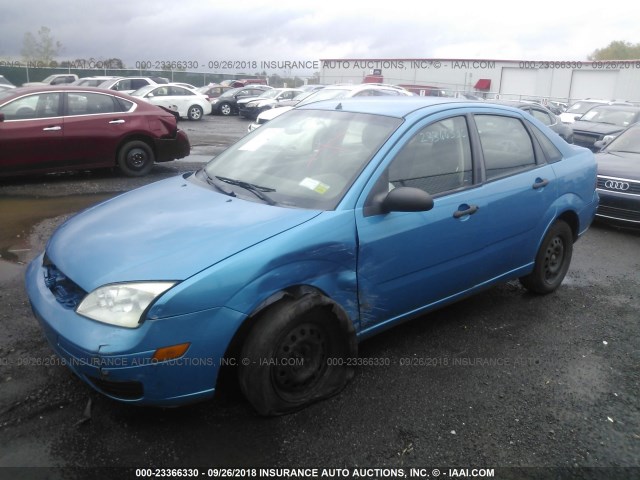 1FAHP34N27W291099 - 2007 FORD FOCUS ZX4/S/SE/SES BLUE photo 2