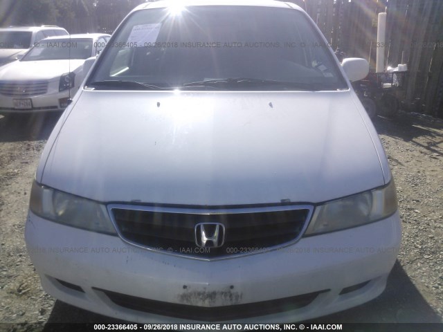 2HKRL18932H011717 - 2002 HONDA ODYSSEY EXL WHITE photo 6