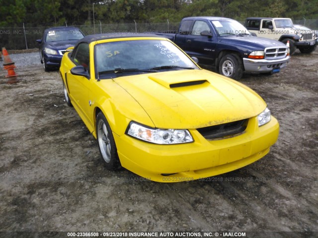 1FAFP45XX4F143565 - 2004 FORD MUSTANG GT YELLOW photo 1