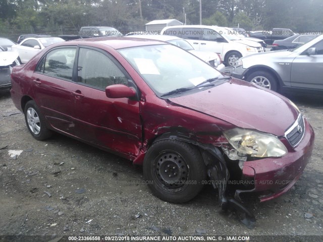 JTDBR32E750056677 - 2005 TOYOTA COROLLA CE/LE BURGUNDY photo 1