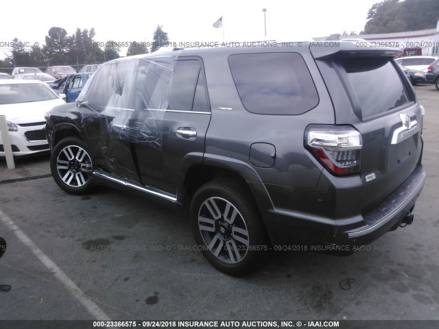 JTEZU5JR2G5145541 - 2016 TOYOTA 4RUNNER SR5/LIMITED/SR5 PREMIUM GRAY photo 3