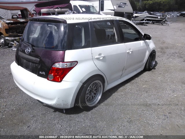 JTKKT624X65009523 - 2006 TOYOTA SCION XA WHITE photo 4