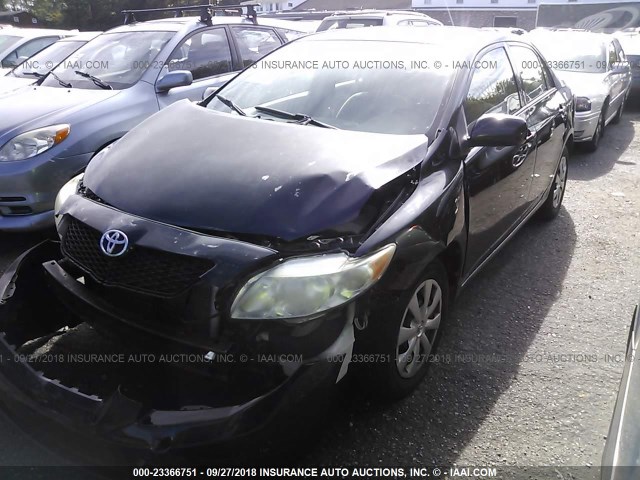JTDBL40E199027221 - 2009 TOYOTA COROLLA LE/XLE BLACK photo 2