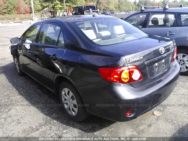 JTDBL40E199027221 - 2009 TOYOTA COROLLA LE/XLE BLACK photo 3