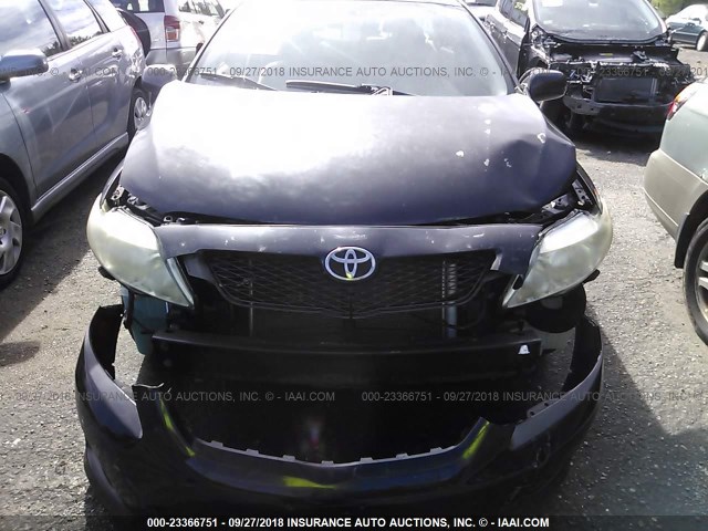 JTDBL40E199027221 - 2009 TOYOTA COROLLA LE/XLE BLACK photo 6