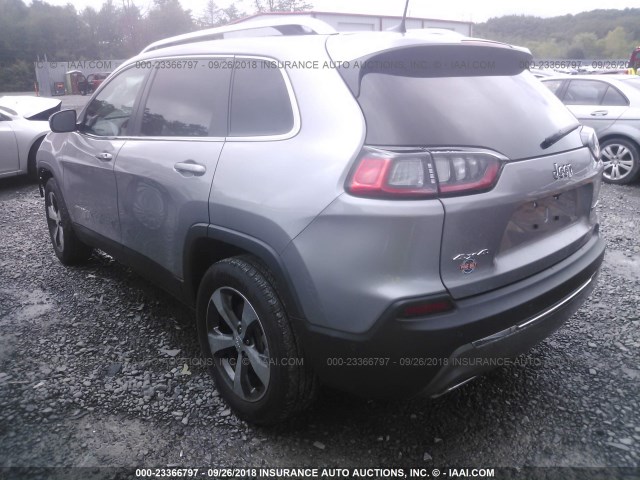 1C4PJMDX5KD103503 - 2019 JEEP CHEROKEE LIMITED GRAY photo 3